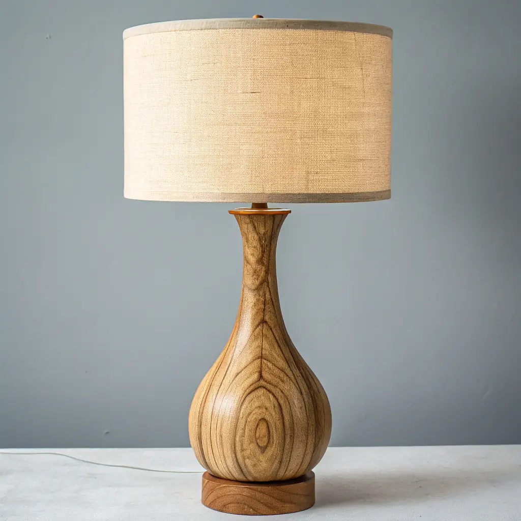 Rustic Wood Table Lamp